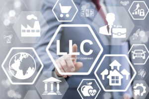 hexagon with "LLC" written in the center